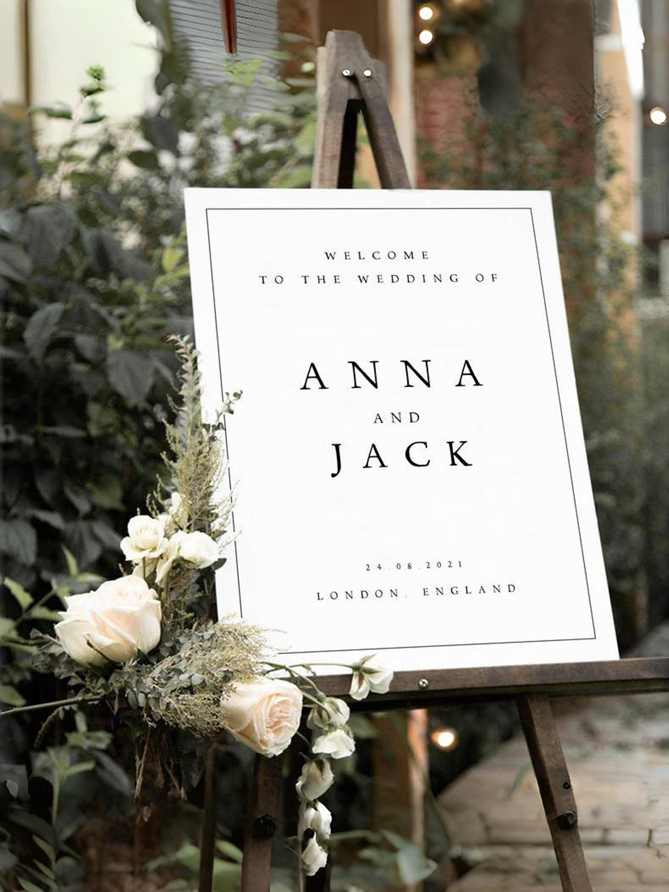 Minimalist PVC Wedding Welcome Sign